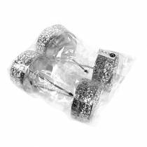 Artikel Florale Kerzenhalter zum Stecken Silbern Ø8,8cm H13,7cm 4 St Antik-Optik