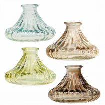 Kerzenhalter Glas Kerzenständer Glas Ø10,5cm H7cm 4St