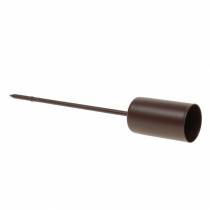 Artikel Metall-Kerzenhalter mit Steckdorn Braun Ø2,3cm H14cm 4 Stück