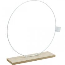 Artikel Dekoring mit Standfuß Weiß Kerzenhalter Metall Tischdeko Ø23cm