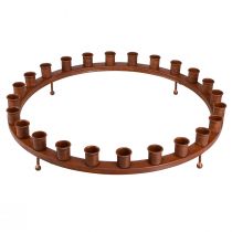 Artikel Kerzenring für 24 Stabkerzen Kerzenständer Braun Metall 43cm