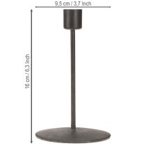 Artikel Kerzenständer Metall Antikbraun H16cm 2er-Set