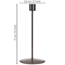 Artikel Kerzenständer aus Metall Antikbraun H21,5cm 2er-Set