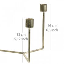 Artikel Kerzenständer für Kerzentablett aus Metall in Champagner, 37×17×18 cm
