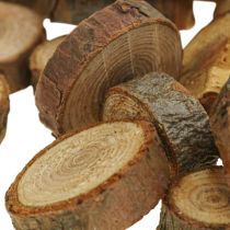Holzscheiben Deko Streudeko Holz Kiefer Rund Ø3-4cm 500g
