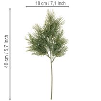 Artikel Künstlicher Kiefernzweig aus Kunststoff grün 40cm 4 Stück für Innenbereich