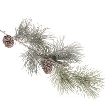 Artikel Künstlicher Kiefernzweig mit Zapfen und langen Nadeln 105 cm Grün Braun