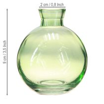 Artikel Kleine bauchige Glasvasen grün Ø7,5cm H9cm 6 Stück