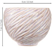 Artikel Kleine Keramikschalen Ø9 cm Rosa Spiral-Dekor 4er-Set
