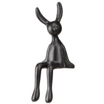 Artikel Kleiner Osterhase Kantenhocker Metall Schwarz 9×9×21cm