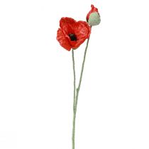 Artikel Künstliche Blumen Mohn Rot 67cm