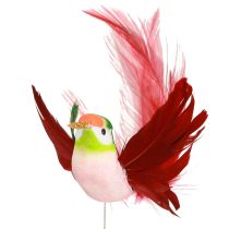 Artikel Kolibri Deko am Stab Türkis Burgund 13–15cmx9–10cm 6 St