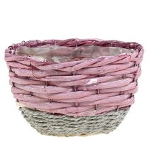 Korb rund 3er-Set Ø14cm - 24cm Rosa, Natur