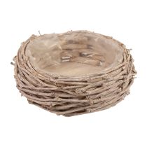 Korb Weidenkorb Pflanzkorb Weiß gewaschen Ø20cm H10cm
