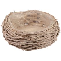 Korb Weidenkorb Pflanzkorb Weiß gewaschen Ø25cm H11cm