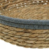 Artikel Rundes Korbtablett-Set aus Schilf, Naturfarben, 3er-Set Ø33/30/25cm H8/7cm