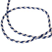 Artikel Geschenkband Kordel aus Polyester gestreift 3 mm Weiß-Blau 20 m für Dekoration und Bastelarbeiten