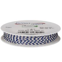 Artikel Geschenkband Kordel aus Polyester gestreift 3 mm Weiß-Blau 20 m für Dekoration und Bastelarbeiten