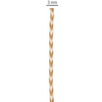 Artikel Geschenkband Kordel zweifarbig 3mm 20m Hellbraun und Creme