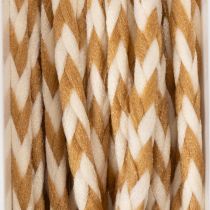 Artikel Geschenkband Kordel zweifarbig 3mm 20m Hellbraun und Creme