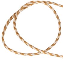 Artikel Geschenkband Kordel zweifarbig 3mm 20m Hellbraun und Creme