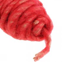 Filzkordel Vintage Kordel zum Basteln Rot 30m