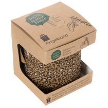 Artikel Kräuselband aus Baumwolle mit Leopardenmuster 10 mm x 100 m für den Innenbereich