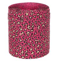 Artikel Dekoband Kräuselband Leopardenmuster Pink 10mm 100m Baumwolle