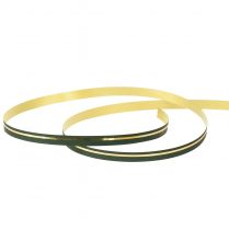 Artikel Kräuselband Geschenkband Grün mit Goldstreifen 5mm 250m