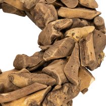 Artikel Dekokranz aus Naturholz, rund, 35 cm, braun, für Innenbereiche