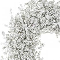 Artikel Weihnachtskranz aus Trockenblumen Leinenkraut Weiß Ø34cm