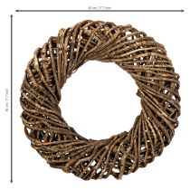 Artikel Dekokranz aus Naturzweigen Rattan braun rund Ø 45 cm
