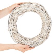 Artikel Türkranz aus Holzzweigen 40 cm geweißte Oberfläche