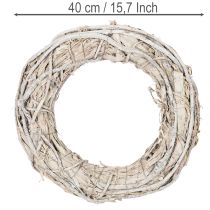 Artikel Türkranz aus Holzzweigen 40 cm geweißte Oberfläche