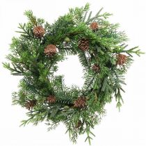 Weihnachtskranz mit Zapfen Adventskranz künstlich Ø40cm