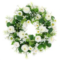 Blumenkranz Deko Weiß Bellis Türkranz Seidenblumen Ø30cm