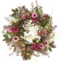 Blumenkranz mit Gänseblümchen und Beeren Altrosa Ø30cm
