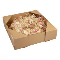 Artikel Dekokranz Hafer Naturkranz mit Strohblumen Rosa Ø29cm