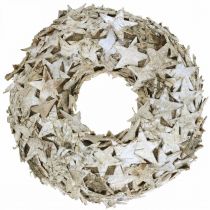 Deko Kranz Sterne Birkenrinde Tischdeko Advent Birke Ø25cm