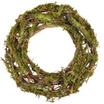 Kranz Naturkranz Holzkranz Zweige Moos Glitter Ø40cm