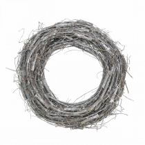 Deko Kranz geweißt Ø40cm Ulme, Rebe Frühlingsdeko Naturkranz