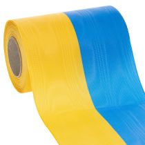 Artikel Kranzband Moiré 150mm Blau-Gelb für Dekorationen und Kranzgestaltung