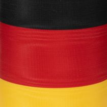 Artikel Kranzband Moiré 150 mm Schwarz-Rot-Gold, 25 m Rolle, Taft für Dekoration und Trauerfeiern