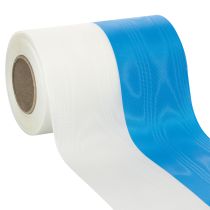 Artikel Kranzband Taft Moiré 150 mm Blau-Weiß