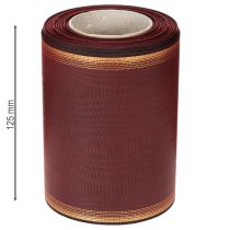 Artikel Kranzband Taftbindung Bordeaux 125mm mit Goldkante 25m