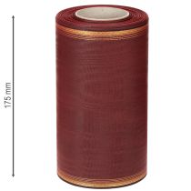 Artikel Kranzband Acetat Bordeaux Goldkante 175mm 25m für Dekoration