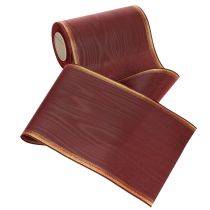 Artikel Kranzband Acetat Bordeaux Goldkante 175mm 25m für Dekoration