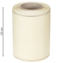 Artikel Kranzband aus Acetat Creme 125mm x 25m mit Goldkante wasserfest