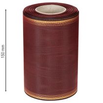 Artikel Kranzband aus Taft mit Moiré-Muster 150 mm Bordeaux 25 m Dekoration