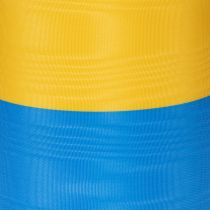 Artikel Kranzband aus Acetat mit Moiré-Effekt 100 mm Blau-Gelb